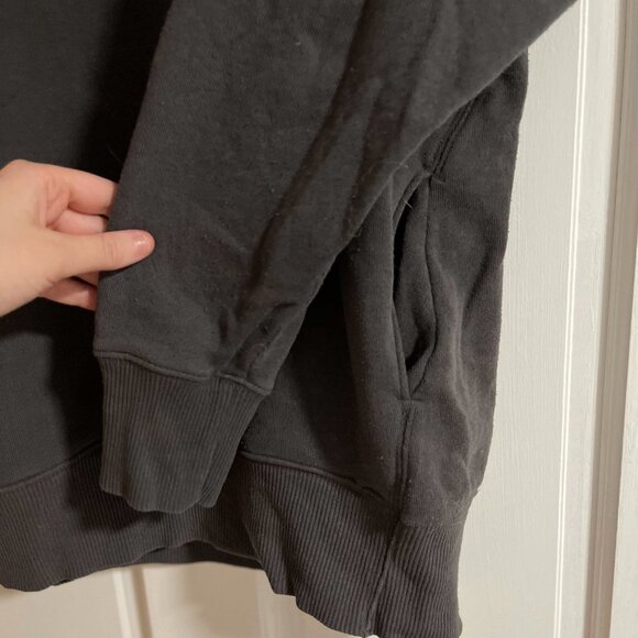 Aerie Oversized Funnel Neck Sweatshirt Medium Grey - Picture 3 of 8